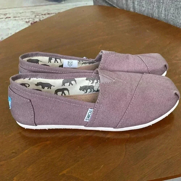 Toms slip on flat canvas shoes - Picture 5 of 9